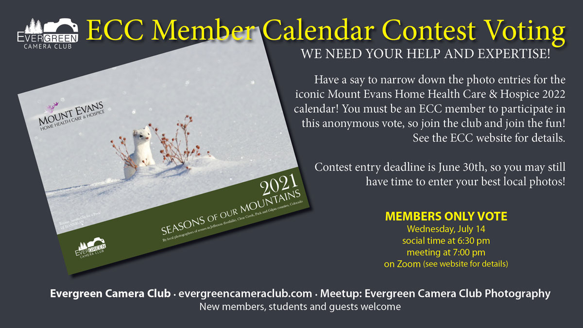 July 14th General Meeting: Seasons of Our Mountains Voting!